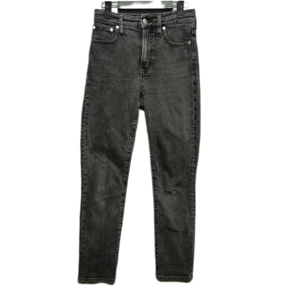 Madewell The Perfect Vintage Jean Womens Size 23 High Rise Black Wash Distressed